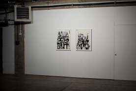 Morley Hill, Paper Chrine & Paper Chrine 2012. Collage on Paper, 63 x 82 cm